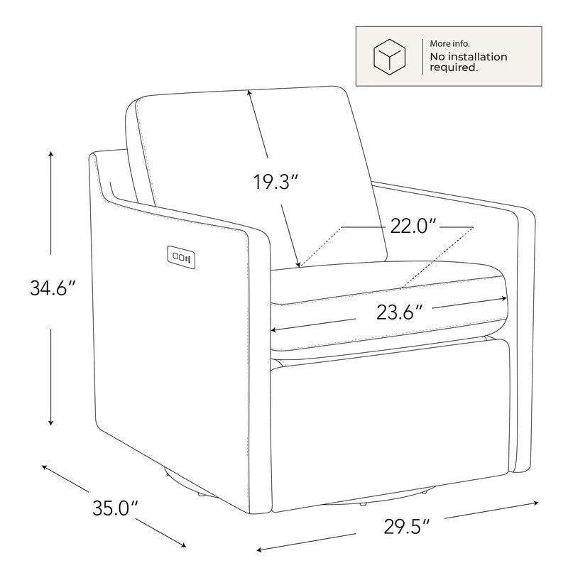 Fauteuil inclinable pivotant motorisé crème/gris clair/neige, une place