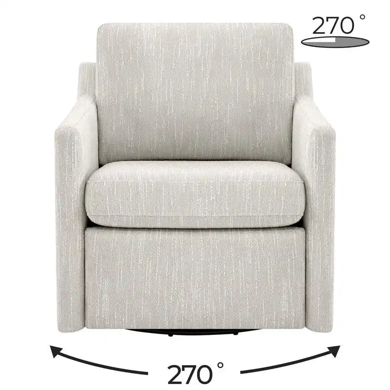 Fauteuil inclinable pivotant motorisé crème/gris clair/neige, une place