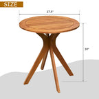Table de bistrot ronde Espresso, bois massif, 1 personne