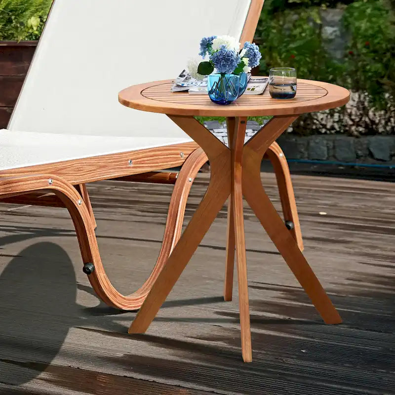 Table de bistrot ronde Espresso, bois massif, 1 personne