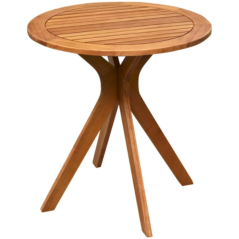 Table de bistrot ronde Espresso, bois massif, 1 personne
