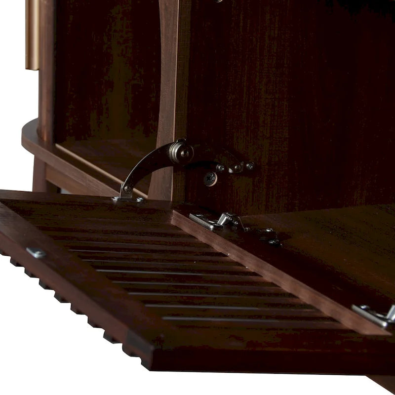 Meuble TV de ferme marron foncé, console en bois pour téléviseurs jusqu'à 75", montage par 1 personne