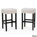 Tabouret de comptoir sans dossier beige/bleu clair/gris, lot de 2