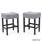 Tabouret de comptoir sans dossier beige/bleu clair/gris, lot de 2