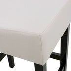 Tabouret de comptoir sans dossier beige/bleu clair/gris, lot de 2