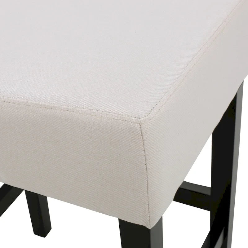 Tabouret de comptoir sans dossier beige/bleu clair/gris, lot de 2
