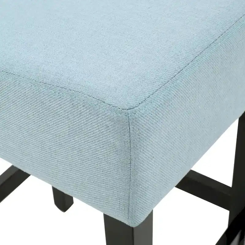 Tabouret de comptoir sans dossier beige/bleu clair/gris, lot de 2