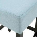 Tabouret de comptoir sans dossier beige/bleu clair/gris, lot de 2