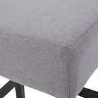 Tabouret de comptoir sans dossier beige/bleu clair/gris, lot de 2