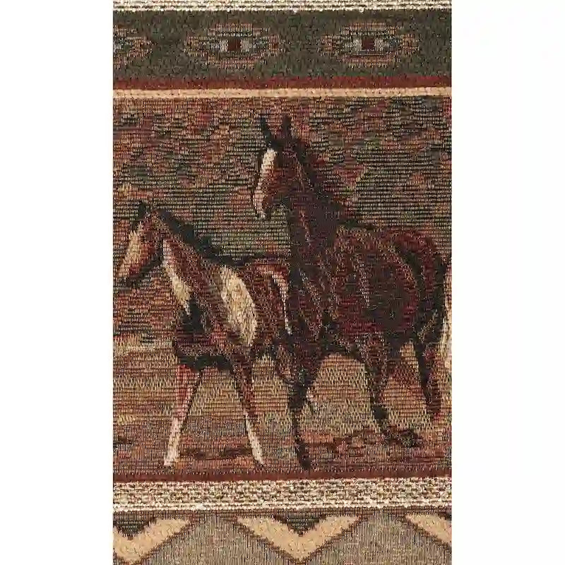 Groupe de sièges rustique marron de style western 4 pièces avec canapé-lit