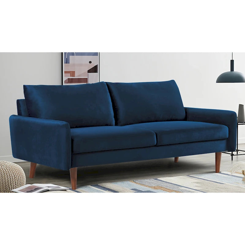 Causeuse en velours avec pieds fuselés, 2 places – 11 coloris