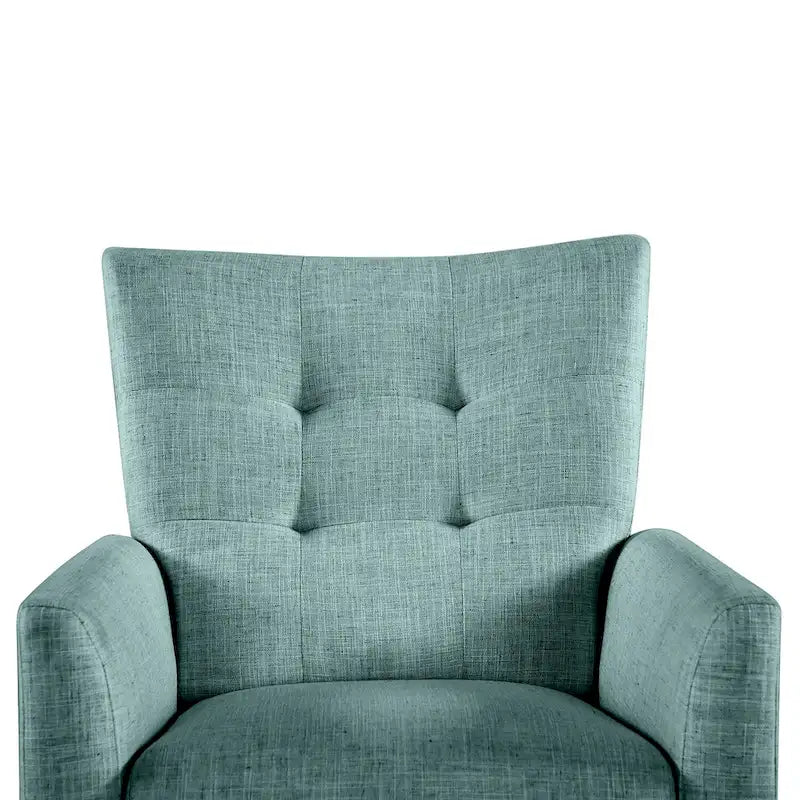 Fauteuil inclinable manuel, deux positions, pieds en bois, gris / bleu marine / ivoire / moutarde / bleu, 1 place