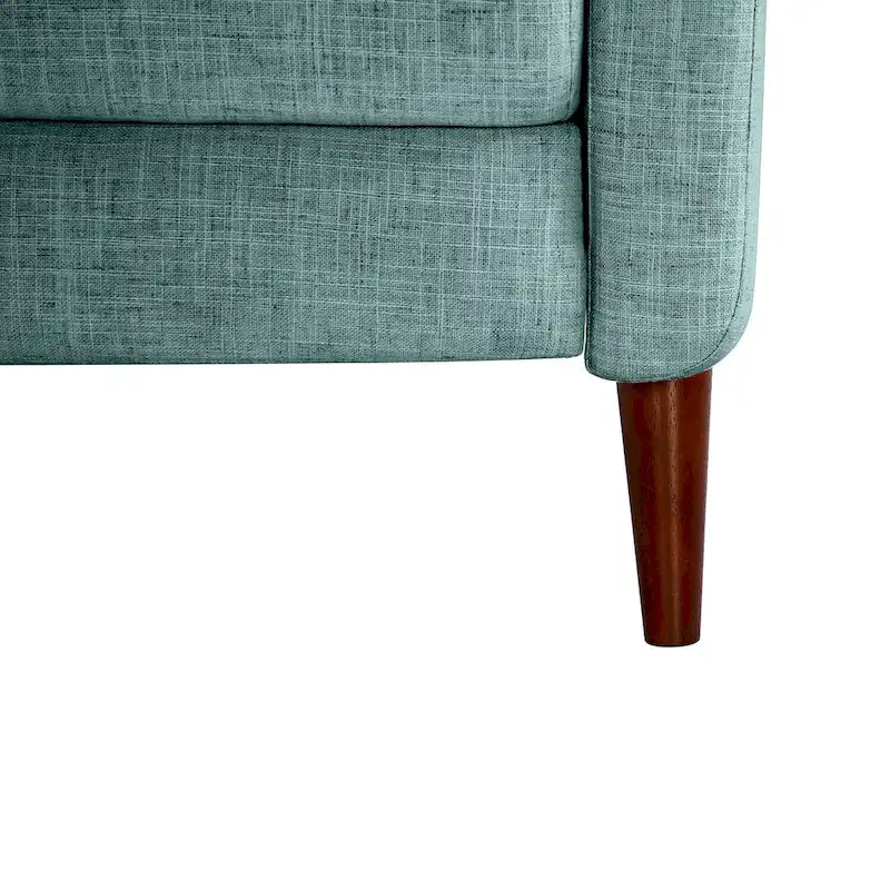 Fauteuil inclinable manuel, deux positions, pieds en bois, gris / bleu marine / ivoire / moutarde / bleu, 1 place