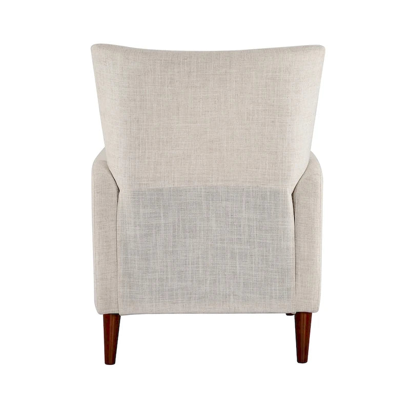 Fauteuil inclinable manuel, deux positions, pieds en bois, gris / bleu marine / ivoire / moutarde / bleu, 1 place