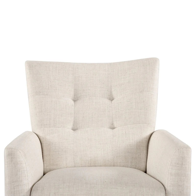 Fauteuil inclinable manuel, deux positions, pieds en bois, gris / bleu marine / ivoire / moutarde / bleu, 1 place