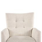 Fauteuil inclinable manuel, deux positions, pieds en bois, gris / bleu marine / ivoire / moutarde / bleu, 1 place