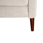 Fauteuil inclinable manuel, deux positions, pieds en bois, gris / bleu marine / ivoire / moutarde / bleu, 1 place