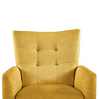 Fauteuil inclinable manuel, deux positions, pieds en bois, gris / bleu marine / ivoire / moutarde / bleu, 1 place