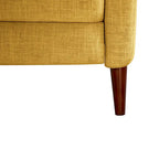 Fauteuil inclinable manuel, deux positions, pieds en bois, gris / bleu marine / ivoire / moutarde / bleu, 1 place