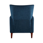 Fauteuil inclinable manuel, deux positions, pieds en bois, gris / bleu marine / ivoire / moutarde / bleu, 1 place