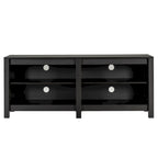 Meuble TV pour téléviseurs jusqu'à 65", expresso et marron clair, étagère ouverte, style moderne