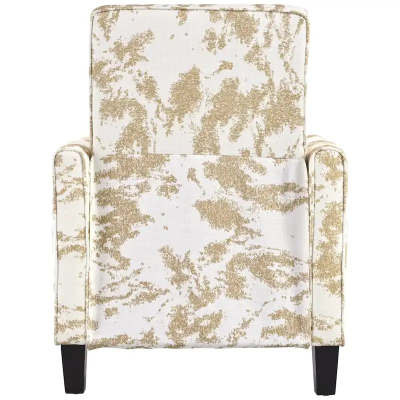 Fauteuil inclinable club à motifs floraux beige clair et bleu, une place