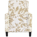Fauteuil inclinable club à motifs floraux beige clair et bleu, une place