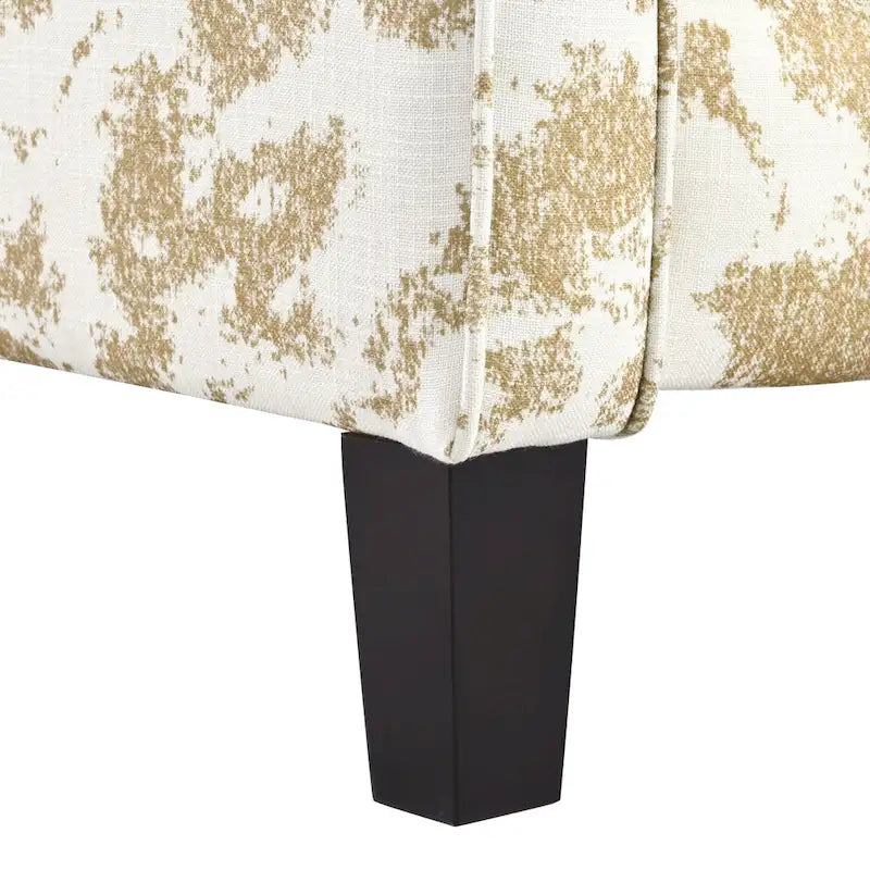 Fauteuil inclinable club à motifs floraux beige clair et bleu, une place
