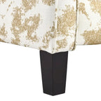 Fauteuil inclinable club à motifs floraux beige clair et bleu, une place
