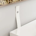 Commode de rangement 5 tiroirs à finition brillante avec éclairage LED – Blanc/Noir, 1 personne