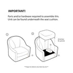 Fauteuil d'appoint à oreilles fleuri jaune, une place