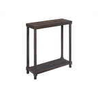Tables d'appoint étroites en bois, espresso, ensemble de 2