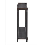 Tables d'appoint étroites en bois, espresso, ensemble de 2