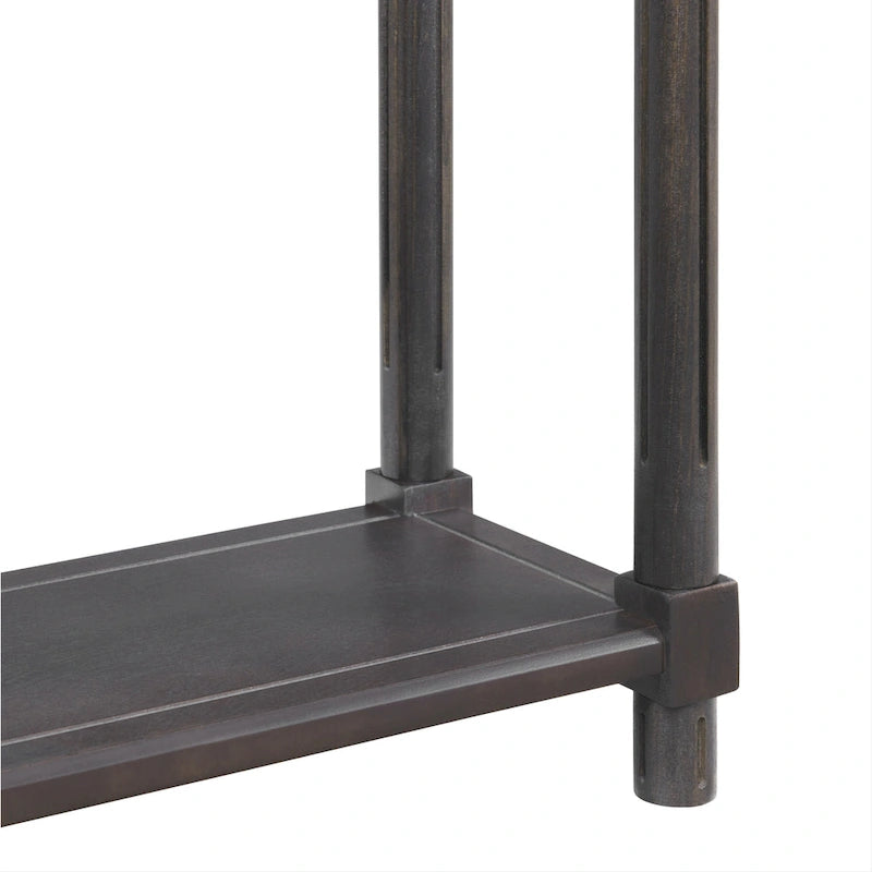 Tables d'appoint étroites en bois, espresso, ensemble de 2