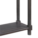 Tables d'appoint étroites en bois, espresso, ensemble de 2