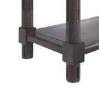 Tables d'appoint étroites en bois, espresso, ensemble de 2