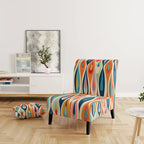 Fauteuil d'appoint abstrait multicolore – Style moderne, 1 place