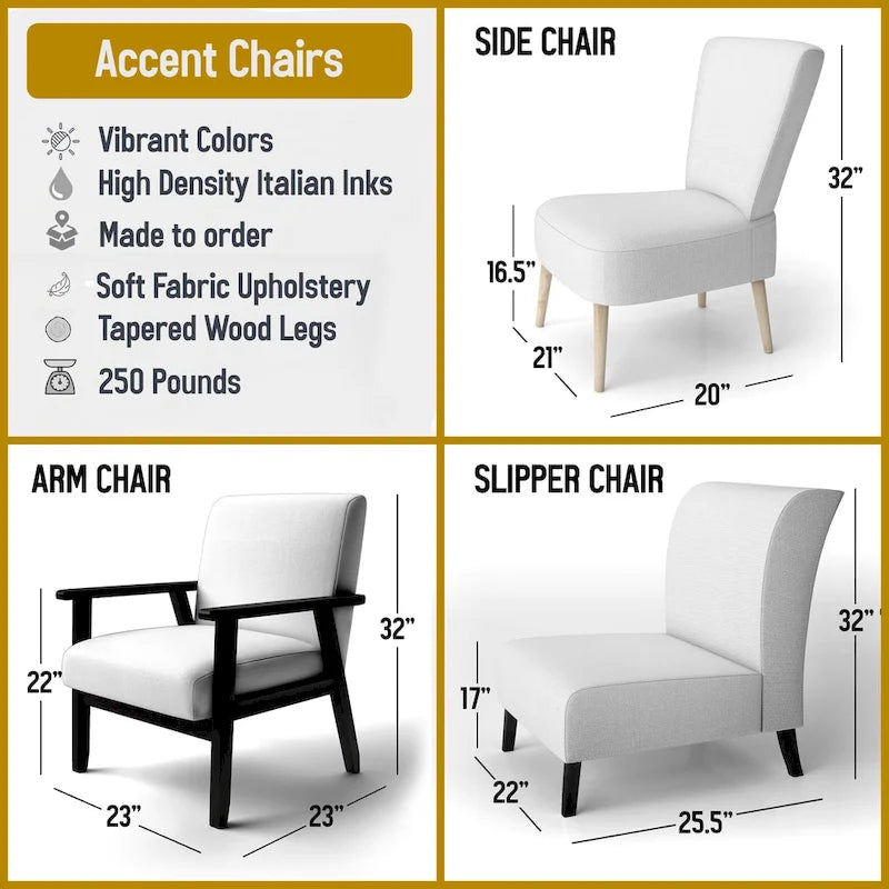Fauteuil d'appoint abstrait multicolore – Style moderne, 1 place