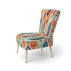 Fauteuil d'appoint abstrait multicolore – Style moderne, 1 place