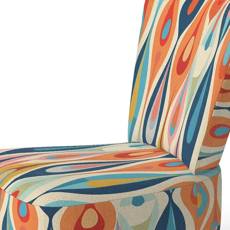 Fauteuil d'appoint abstrait multicolore – Style moderne, 1 place
