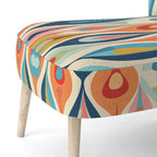Fauteuil d'appoint abstrait multicolore – Style moderne, 1 place