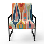 Fauteuil d'appoint abstrait multicolore – Style moderne, 1 place