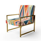 Fauteuil d'appoint abstrait multicolore – Style moderne, 1 place