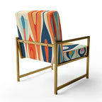 Fauteuil d'appoint abstrait multicolore – Style moderne, 1 place
