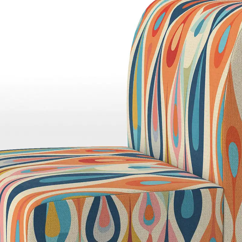 Fauteuil d'appoint abstrait multicolore – Style moderne, 1 place