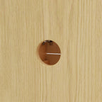 Meuble cache-litière pour chat avec placard de rangement, Chêne/Blanc, 1 chat