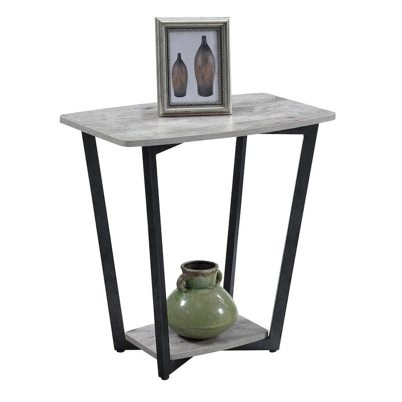 Table d'appoint industrielle avec étagère, plusieurs couleurs