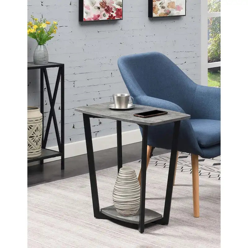 Table d'appoint industrielle avec étagère, plusieurs couleurs