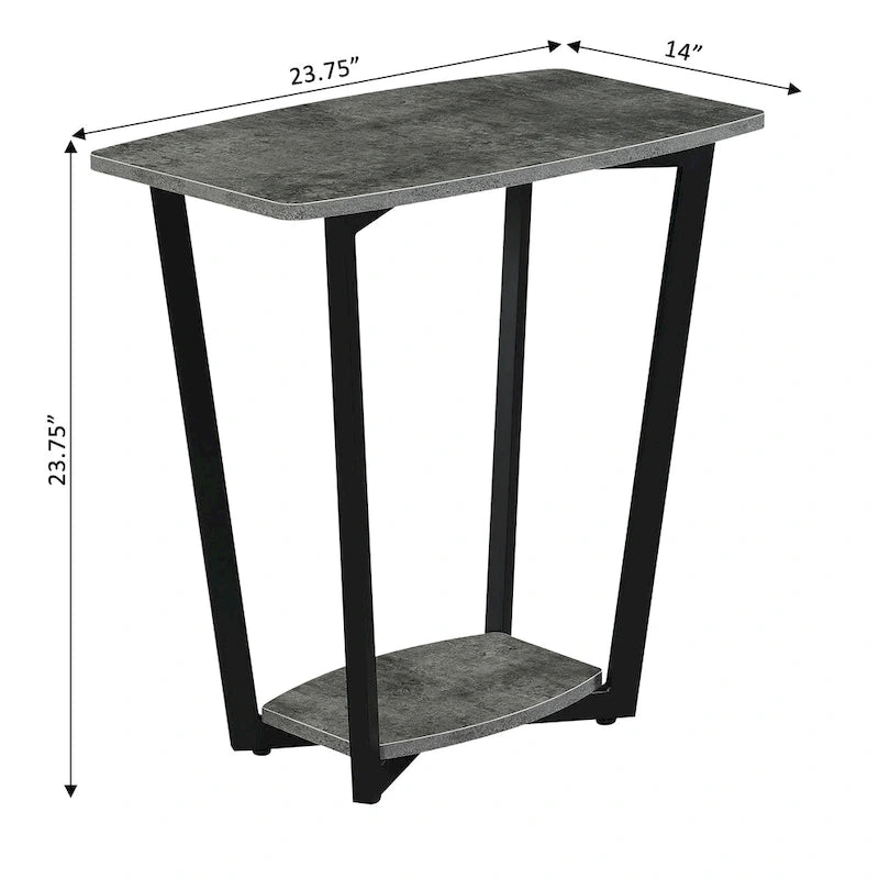 Table d'appoint industrielle avec étagère, plusieurs couleurs