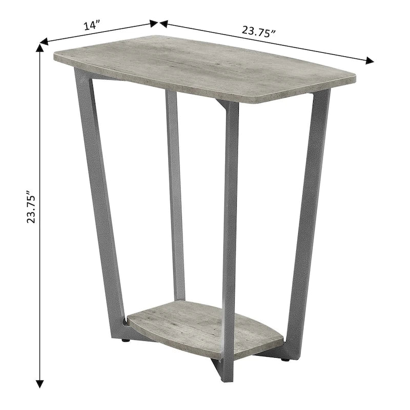 Table d'appoint industrielle avec étagère, plusieurs couleurs